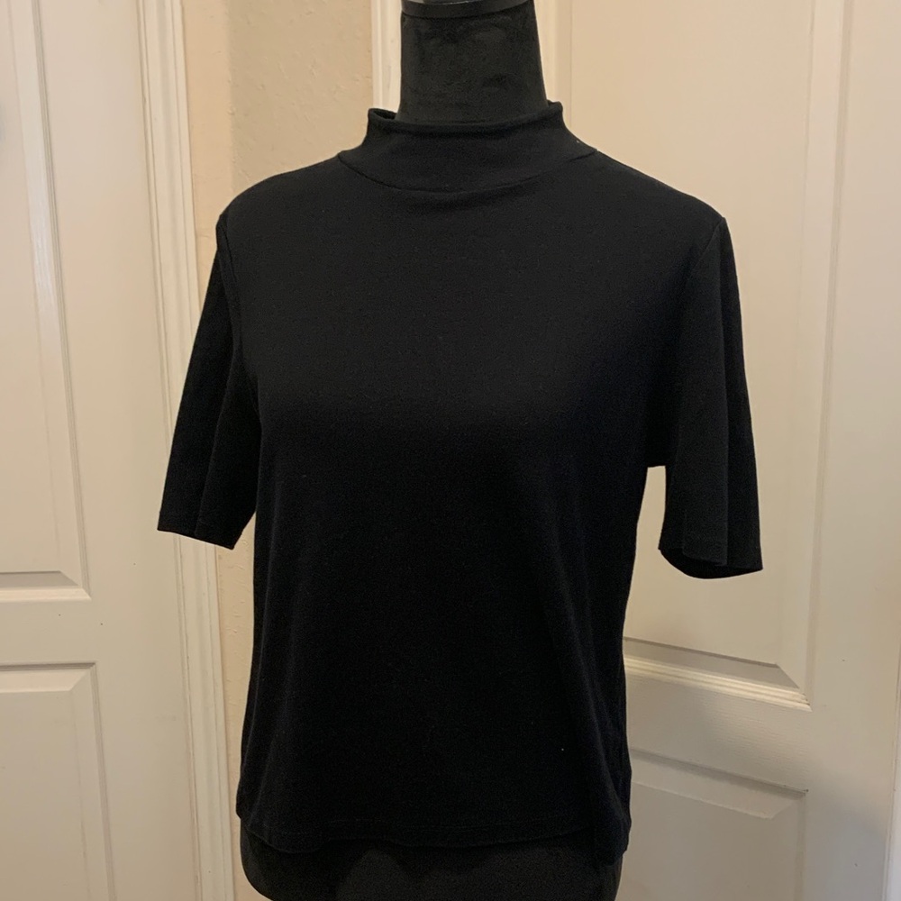 Talbots Black Short Sleeve Top